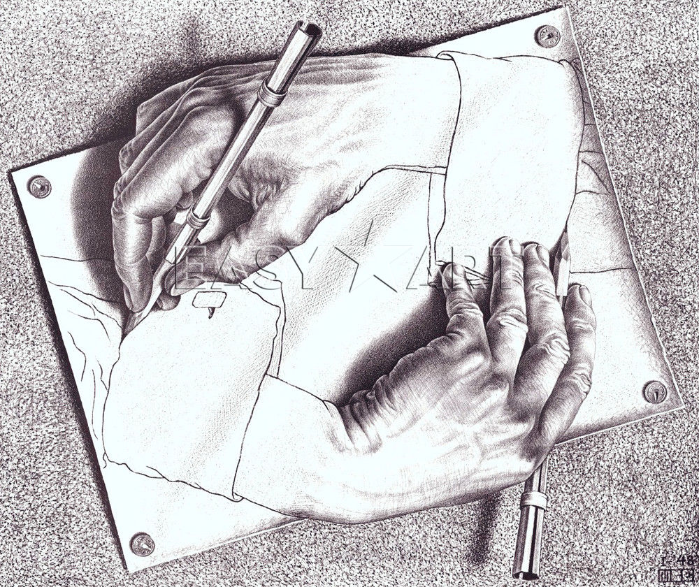 M. C. Escher: Zeichnende Hände