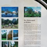 Info-Tafel des Heimatpflegevereins Gehaus e.V. zum Schlosspark vor dem Gehauser Schloss